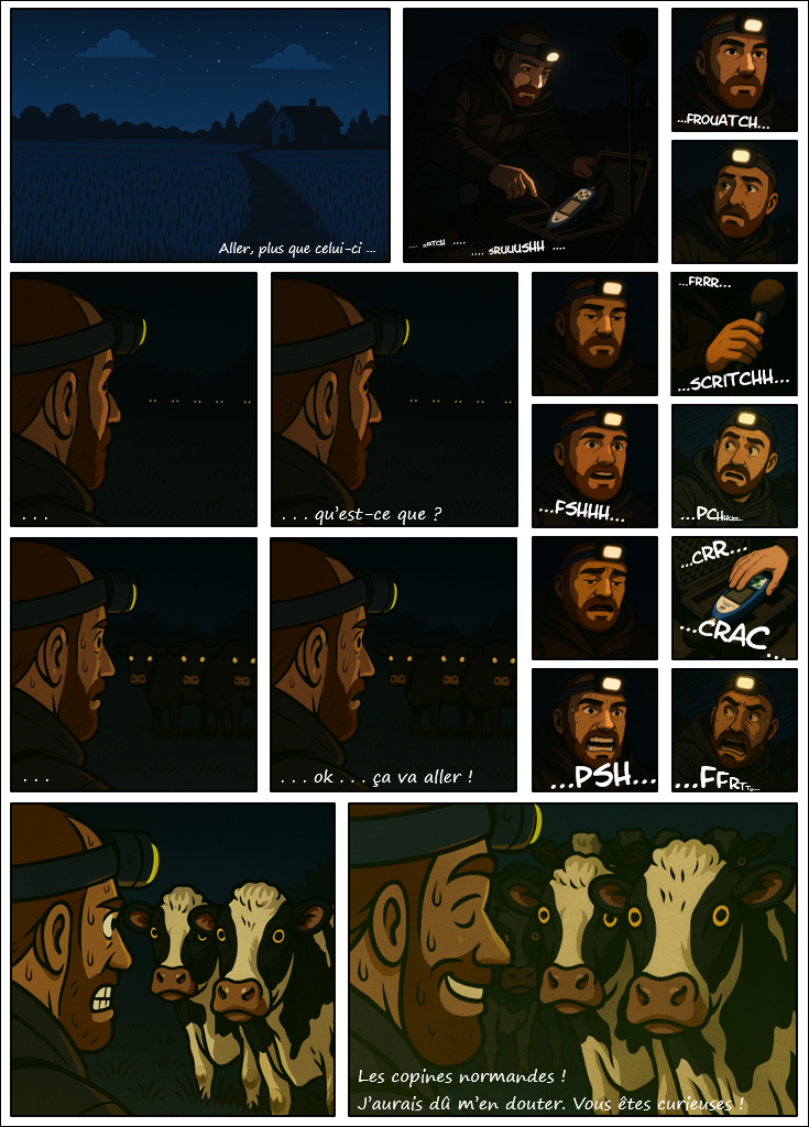 La vache et l'apeuré